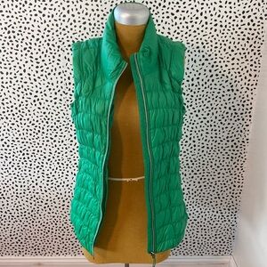 Womens Athleta Green Quilted Vest size large